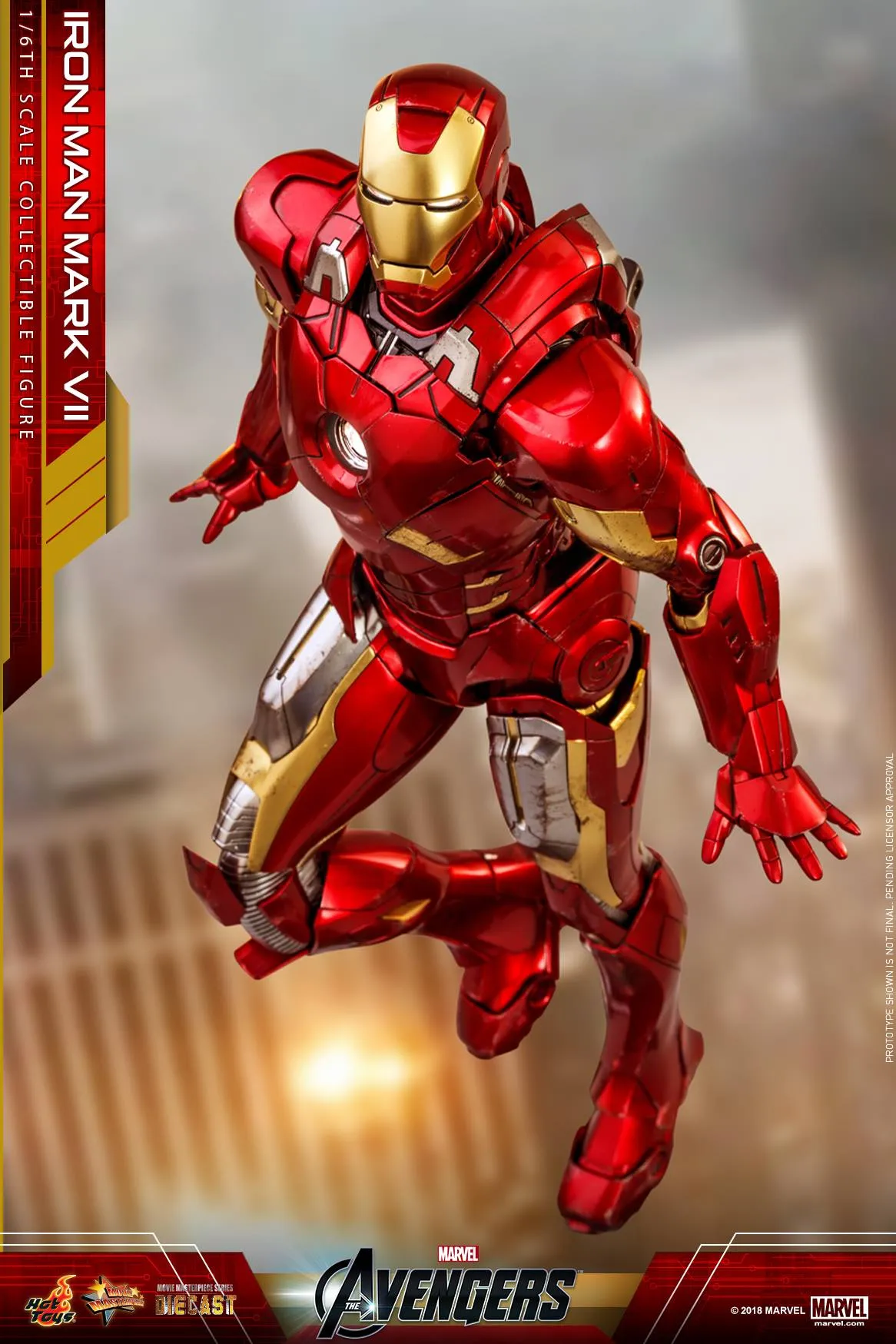 49838 iron man mk7 diecast heroic pose