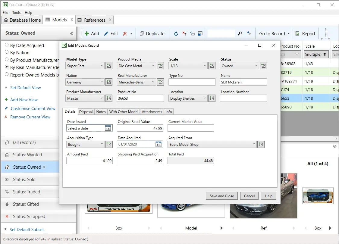 49995 diecast collection reports