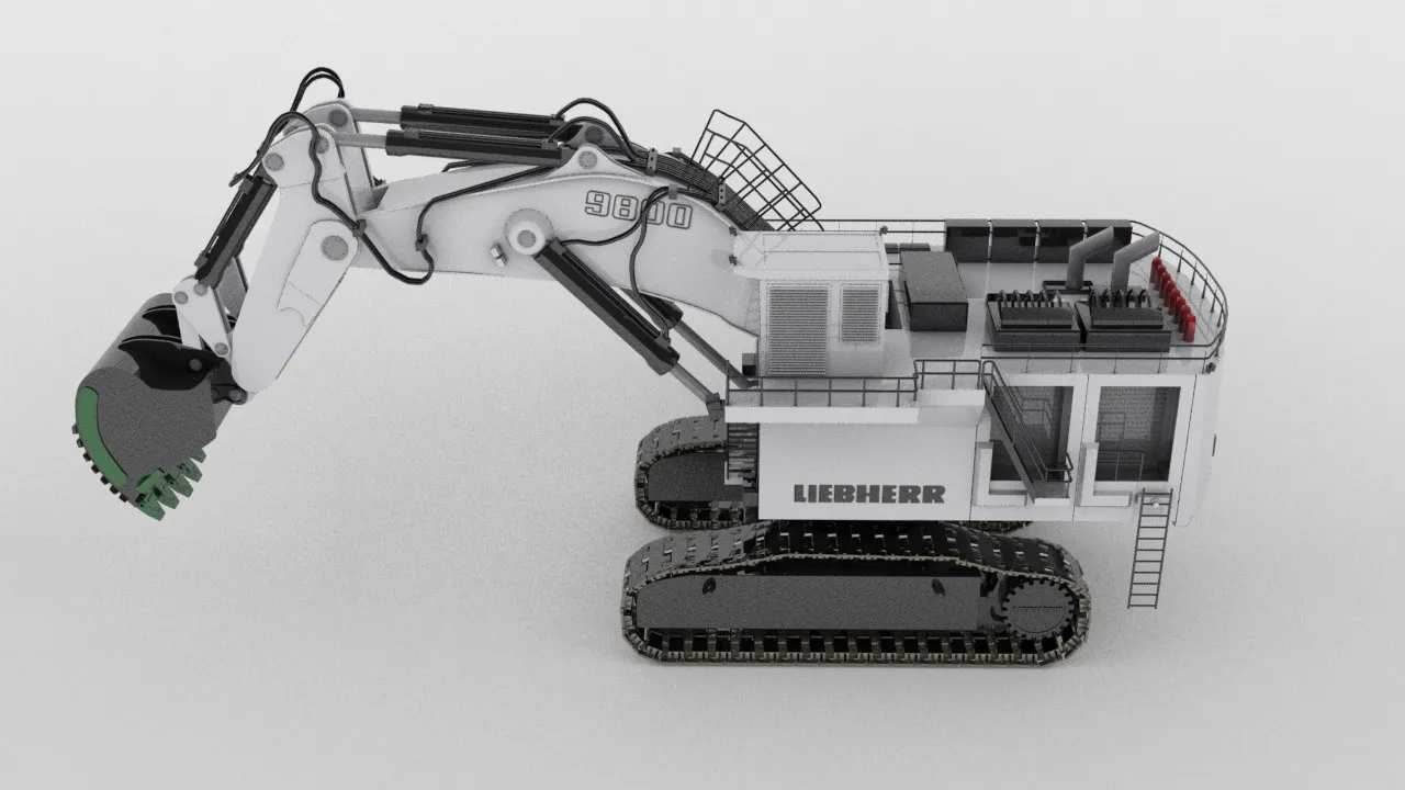 50018 liebherr r9800 diecast model detail